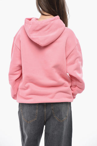 Brushed Cotton Hoodie With Printed Logo