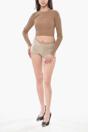 Ribbed Fabric Crop Top ARCELLA