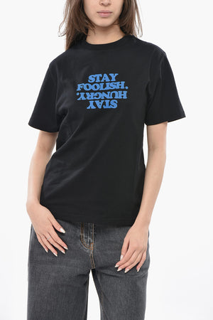 T-Shirt Girocollo STAY FOOLISH in Cotone