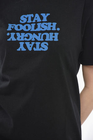 T-Shirt Girocollo STAY FOOLISH in Cotone