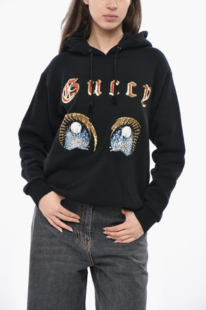 Hoodie AMOR CAECUS With Sequin Embroidery