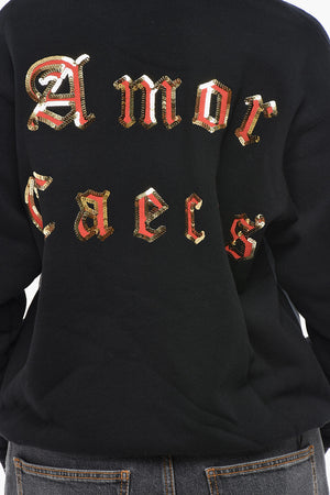 Hoodie AMOR CAECUS With Sequin Embroidery