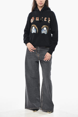 Hoodie AMOR CAECUS With Sequin Embroidery