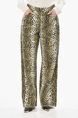 5-Pocket-Hose mit geradem Bein und Animalier-Muster