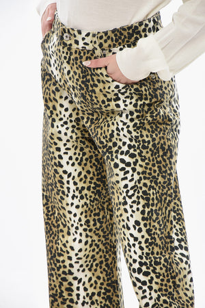 5-Pocket-Hose mit geradem Bein und Animalier-Muster