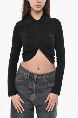 Polo Cropped Fit TWIST aus Baumwollpiqué