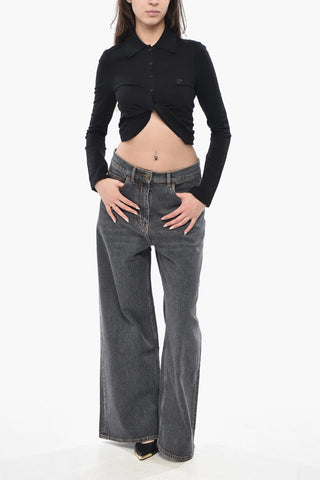 Polo Cropped Fit TWIST aus Baumwollpiqué