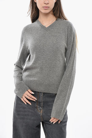Maglia in Puro Cashmere con Collo a V