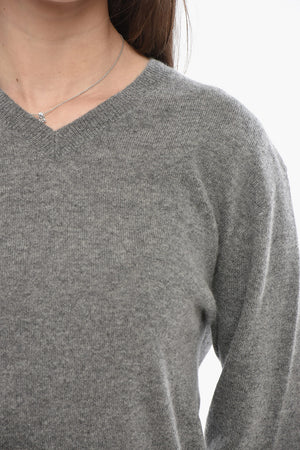 Maglia in Puro Cashmere con Collo a V