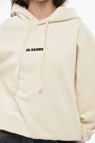 Felpa Hoodie in Cotone con Logo Stampato
