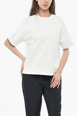 T-Shirt Girocollo in Cotone Foderata