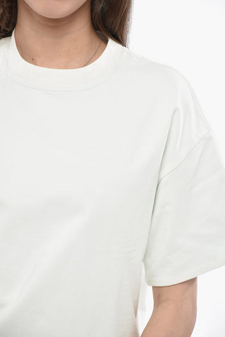 Gefüttertes Baumwoll-T-Shirt mit Rundhalsausschnitt