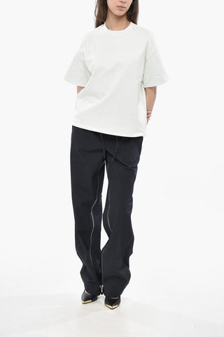 T-Shirt Girocollo in Cotone Foderata