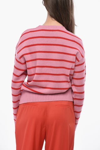 Wool Knit NEW BURGOS With Striped Pattern And Jacquard Logo