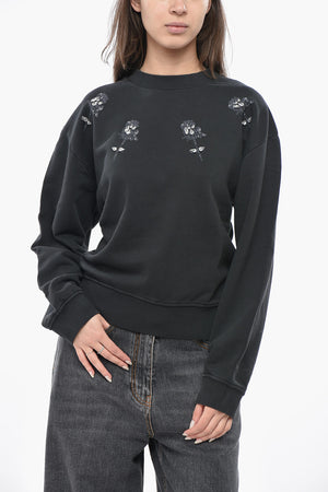 Cotton Crewneck Sweatshirt FRIESIAN With Crystals