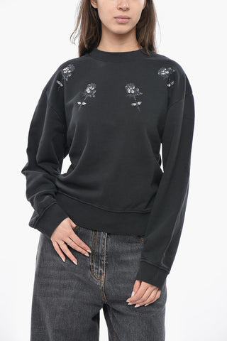 Cotton Crewneck Sweatshirt FRIESIAN With Crystals