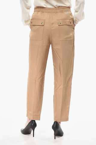 Pantaloni STELLA in Satin di Viscosa con Elastico in Vita