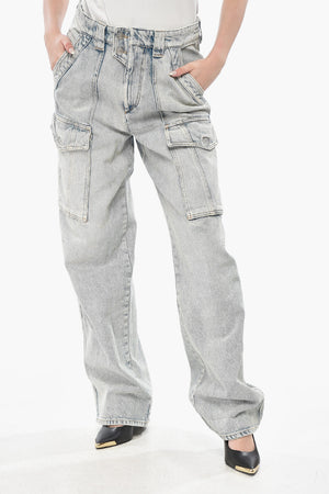 ETOILE Denim Cargo Jeans HEILANI Acid Wash 23cm