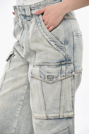 ETOILE Denim Cargo Jeans HEILANI Acid Wash 23cm