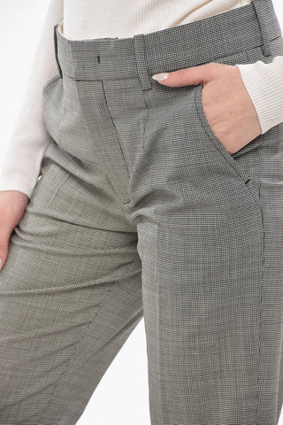 Stretch Wool Pants RITANA with Houndstooth Pattern