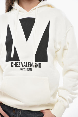 후디 CHEZ VALENTINO 전면 프린트