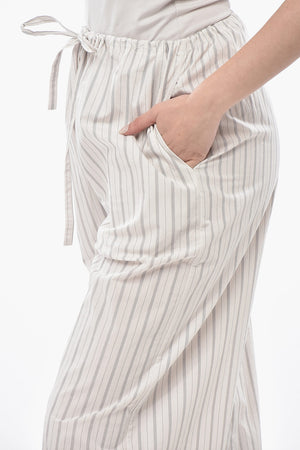 Palazzo Trousers HYPNOSTA Hairline-Pattern Cotton