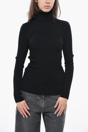 Maglia a Collo Alto MATTE in Tessuto a Costine