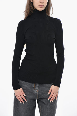 High-Neck Top MATTE Ribbed Fabric