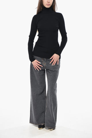 High-Neck Top MATTE Ribbed Fabric