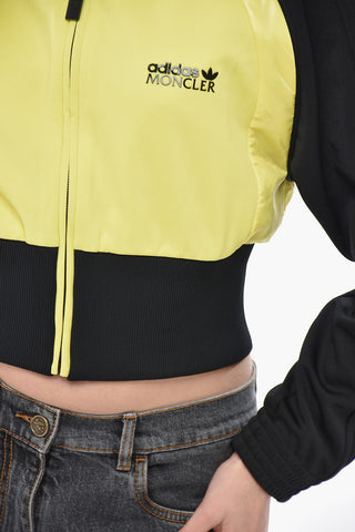 ADIDAS Felpa Crop Zip-up con Maniche a Contrasto