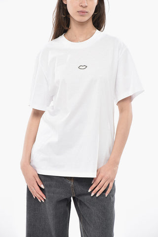 Baumwoll-T-Shirt KISS mit Strassbesatz