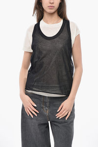 Top in Doppio Tessuto MARK in Misto Cotone Crepe