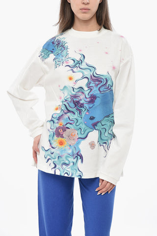 Printed Cotton Crewneck T-Shirt