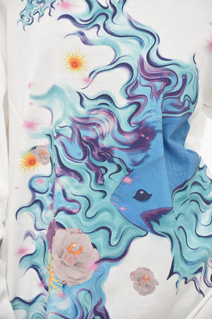 T-Shirt Girocollo in Cotone Stampato