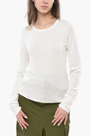 T-Shirt Girocollo in Misto Cotone