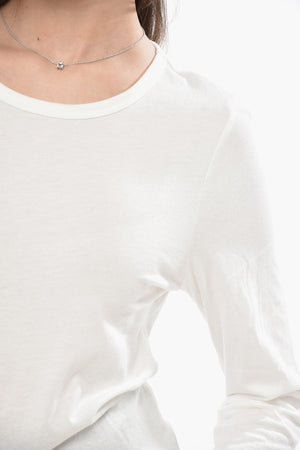 T-Shirt Girocollo in Misto Cotone