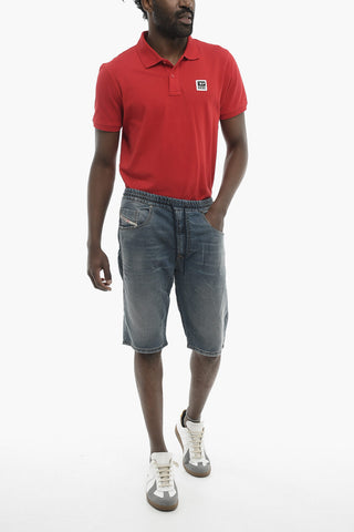 JOGG JEANS Stretch Denim Shorts 2033 D-KROOLEY With Elastic Waistband
