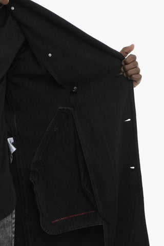 Doppelreihiger Trenchcoat D-DELIRIOUS aus Denim mit Gürtel