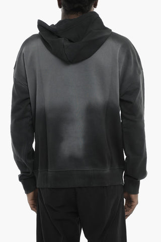 Brushed Cotton Hooded Sweatshirt Ombre Effect