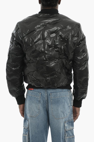 Daunenjacke W-ON-THERMO-21 in Uni mit Allover-Logo