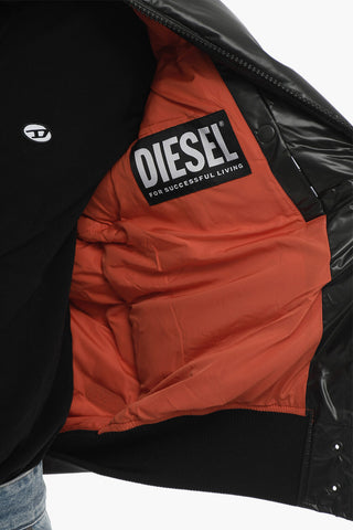 Daunenjacke W-ON-THERMO-21 in Uni mit Allover-Logo