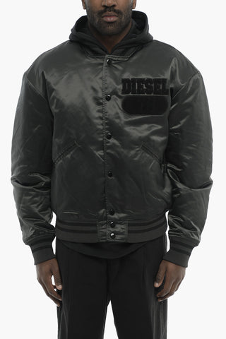 Bomber J-BULC-78 in Nylon con Logo in Rilievo