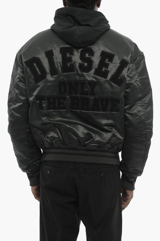Bomber J-BULC-78 in Nylon con Logo in Rilievo