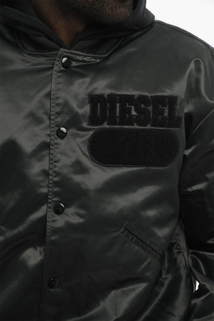 Nylon-Bomberjacke J-BULC-78 mit geprägtem Logo
