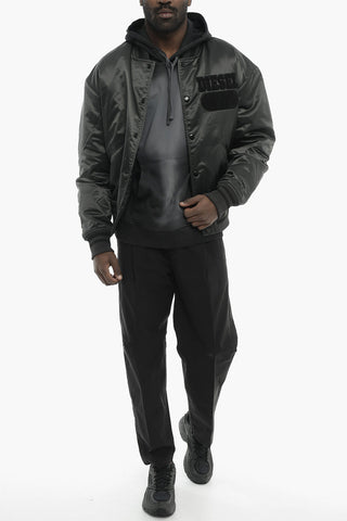 Bomber J-BULC-78 in Nylon con Logo in Rilievo