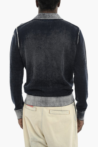 Maglia K-LORENZO in Cotone Effetto Sfumato con Collo a Polo