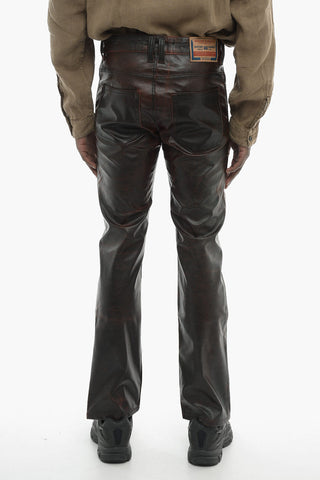 Pantaloni 5-Tasche P-REVOL in Pelle Vegan
