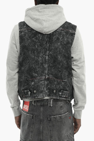 Denim-Utility-Jacke D-SAMP Ohne Ärmel