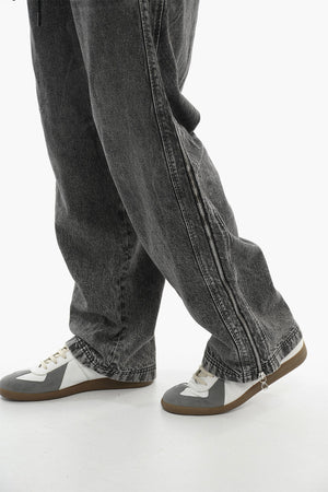 Loose-Fit Jeans D-MARTIAN-PLUS-S with Elastic Waist and Side Zips 25cm