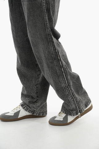Loose-Fit-Jeans D-MARTIAN-PLUS-S mit elastischem Bund und seitlichen Reißverschlüssen 25cm
